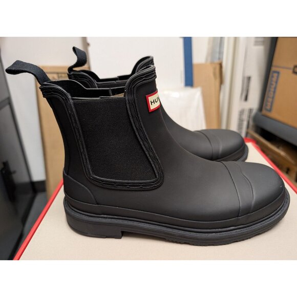New Hunter Women's Original Chelsea Rain Boot Black Size 8 - Picture 5 of 10